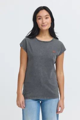 Immagine prodotto di Oxmo OXSille T-shirt da donna a maniche corte 100% cotone Vestibilità regolare