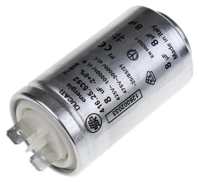 Obrázok produktu pre AEG 1250020334 Kondenzátor 8µF 425/475V pre sušičku bielizne (popis)