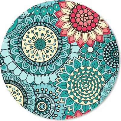 Produktbild von MuchoWow® Mauspad Mousepad Mädchen - Blumen - Muster - Mädchen - Kinder - Kinder 50x50 cm - Mousepads - Maus Mat - Pad - Mausunterlage - Vinyl