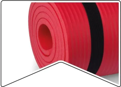 Produktbild von Yogamatte - 190x58x1 cm - Extra weich und rutschfest - Ideal für Fitness und Yoga - Rot
