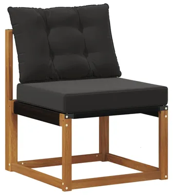 Zdjęcie produktu dla vidaXL Sofa ogrodowa średniej wielkości z litego drewna akacjowego i tkaniny Textilene w kolorze naturalnym