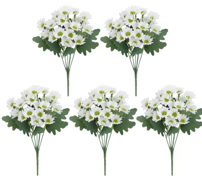 Produktbild von Künstliche Chrysanthemen – realistische Herbstblumen, UV-beständig, künstliche Blumensträuße, künstliche Chrysanthemen für die Herbstdekoration im Innen- und Außenbereich.