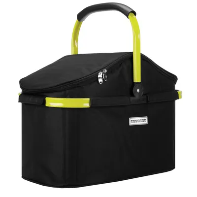 Produktbild von Kühlkorb Isolier Einkaufskorb 25 L schwarz limette - Schwarz limette