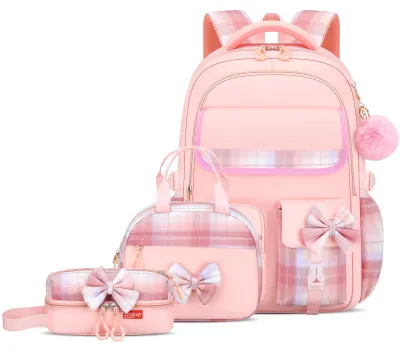 Produktbild von Schulrucksack Mädchen Set mit Lunchbox und Stiftemäppchen