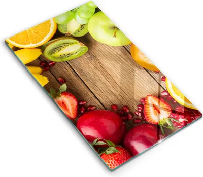 Produktbild von Abdeckung Glas - Küchenabdeckung - 30x52 cm - Abdeckplatte - Frisches Obst