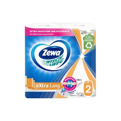 Produktbild von Zewa Wisch&Weg Extra Long Design Papierhandtuch 2 Rollen 2-lagig