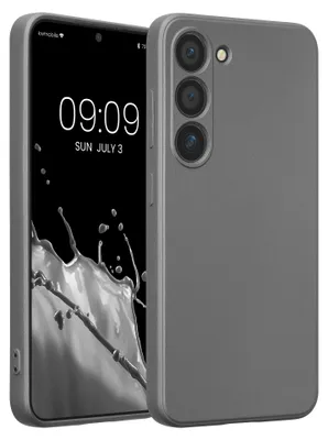 Produktbild von kwmobile Handyhülle für Samsung Galaxy S23 Hülle - weiche Silikon Case metallisch schimmernd - Schutzhülle Cover - Metallic Grau
