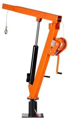 Produktbild von SucceBuy Pickup-Kran mit 907,2 kg Tragkraft, manueller Ladekran mit Handwinde und 12-Tonnen-Hydraulikpumpe, Hebekran mit Teleskopausleger und 360°-Drehkranz, Hebeausrüstung aus Kohlenstoffstahl für LKWs und Anhänger