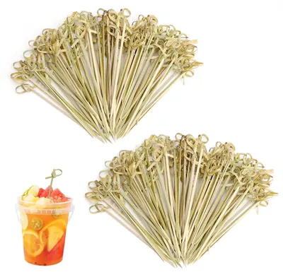 200 Bambus-Cocktailspieße, Fingerfood-Spieße, 12 cm, für Partys