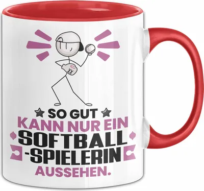 Produktbild von Softballspielerin Geschenk Tasse So Gut Kann Nur Ein Softballspielerin Aussehen Geschenkidee Kaffee-Becher (Rot)