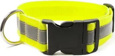 Produktbild von Mystique® Signalhalsband mit Klickverschluss 40mm neongelb 40-50cm