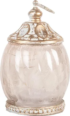 Produktbild von Clayre & Eef LED Laterne Ø 7x11 cm Beige Glas