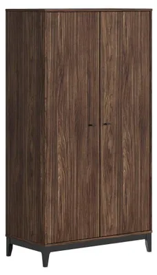 Image de Vipack Armoire ilyas 2 portes noyer