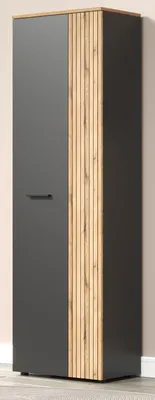Produktbild von Garderobenschrank "Avila" grau und Eiche Garderobe oder großer Schuhschrank 60 cm