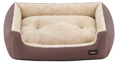Produktbild von Feandrea Hundebett, Hundekorb mit Wendekissen, braun PGW002Z