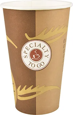 Produktbild von Starpak 50 Trinkbecher, Pappe "To Go" 0,4 l Ø 9 cm · 13,5 cm | Folie (50 Stück)