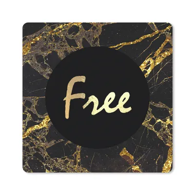 Produktbild von MuchoWow® Mauspad Mousepad Angebot - Frei - Schwarz - Marmor 20x20 cm - Mousepads - Maus Mat - Pad - Mausunterlage - Desk Mat - Bureauartikeln