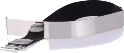 Produktbild von Damen Gürtel Chrom Schnalle Taillengürtel Stretchgürtel Hüftgürtel , G36