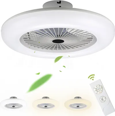 Immagine prodotto di ventilatore da soffitto da 80W a 3 velocità con illuminazione e telecomando