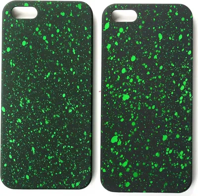 Image de Coque de protection, étui, bumper ou boîtier pour Apple iPhone 5, 5s, SE, motif étoiles en 3D, couleur verte