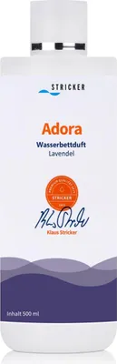 A product shot of a bottle of Stricker Adora Lavender waterbed scent.