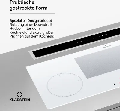 Produktbild von Klarstein Induktionskochfeld 4 Platten, Einbau-Induktionskochfeld mit 4 Kochfelder, 7000 Watt Induktionskochfeld, Induktion Kochfeld mit Touch-Bedienfeld & Timer, Effizienter Elektro Induktions-Herd