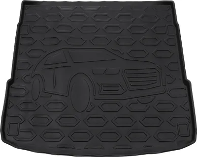Produktbild von Cargo Liner Kofferraummatte Kofferraum Gepäck Kofferraumwanne Matte für Audi Q5 2018-2024 für Audi SQ5 2018-2024 5 Sitze Schwarz TPE 1 Stück Flaches Gesicht Diamantmuster