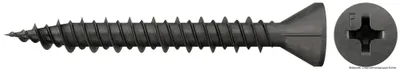 Produktbild von fischer Gipsfaserplattenschraube 3,9 x 22, Senkkopf, Vollgewinde, Kreuzschlitz PH, schwarz phosphatiert, 1000 Stück