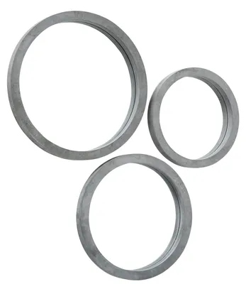 Produktbild von Spiegel Wandspiegel Dekospiegel Holz rund Ø25 - 35cm 3er Set