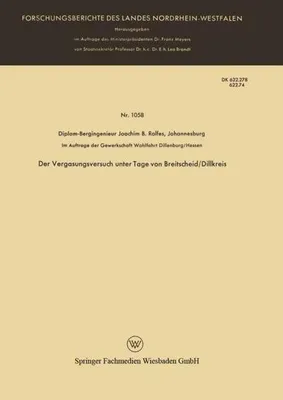 Produktbild von Der Vergasungsversuch unter Tage von Breitscheid/Dillkreis