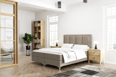 Produktbild von VELAR Boxspringbett mit bettkasten "MILO", 140 cm,Beige