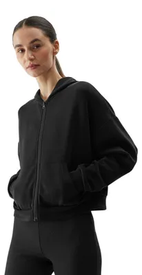 Image de 4F - Sweat à capuche « F1002 » avec fermeture éclair intégrale pour femmes MR2051 (S) (noir)