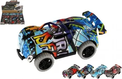 Zdjęcie produktu dla Samochód kaskaderski plastikowy 5x9cm chowany - mix kolorów