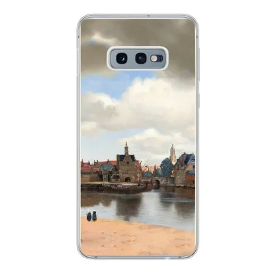 Produktbild von MuchoWow® Handyhülle Schutzhülle Hülle für Samsung Galaxy S10e Ansicht von Delft - Gemälde von Johannes Vermeer Silikon Softcase Handy Hülle - Handy