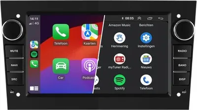 Image de Autoradio avec Bluetooth et CarPlay pour Nissan Qashqai J10 (2006-2013) – Compatible avec Apple et Android – Système stéréo – Système de navigation – 3 Go de RAM, 32 Go de mémoire