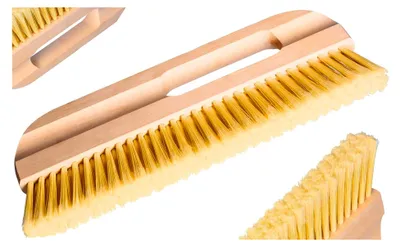 Produktbild von Tapezierbürste für Vliestapeten und Rauhfaser 33 cm mit ergonomischem Holzgriff