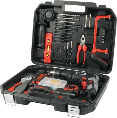 Image de Coffret à outils Mannesmann, 36 pièces avec perceuse à percussion 750 W