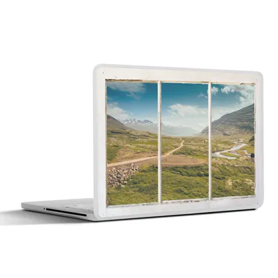 Produktbild von MuchoWow® Laptop Aufkleber Sticker Cover Aussicht - Weg - Berg 32.5x23.5 cm - Sticker für Laptop - Selbstklebend