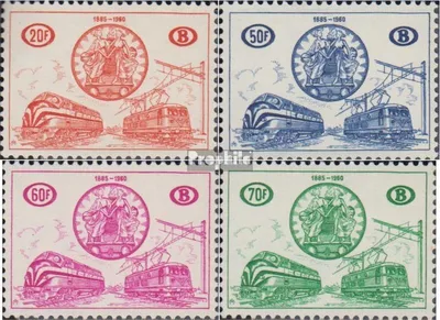 Produktbild von Briefmarken Belgien 1960 Mi EP321-EP324 (kompl.Ausg.) postfrisch Eisenbahnpaketmarken