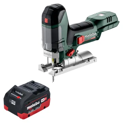 Image de Metabo ST 18 LT 130 BL Scie sauteuse sans fil 18 V 130 mm Brushless + 1x batterie LiHD 5,5 Ah - sans chargeur
