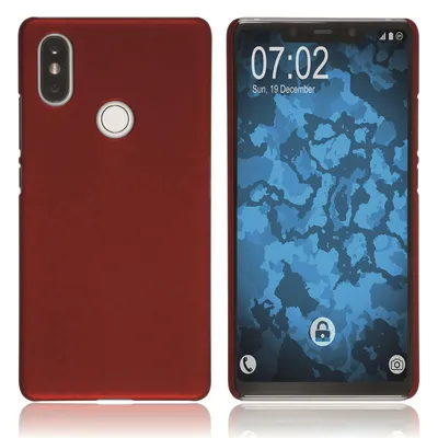 Produktbild von PhoneNatic Case kompatibel mit Xiaomi Mi 8 SE - Hülle rot gummiert Hard-case Cover