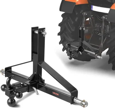 Produktbild von VEVOR 3-Punkt-Anhängerkupplung 660x165x450 mm, 3-Punkt-Schnellkupplungsaufsatz, Traktor-Dreipunktaufnahme, kompatibel mit Kubota, Mahindra, Ford, Yanmar, John Deere, Massey Ferguson