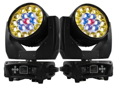 Immagine prodotto di Testa mobile LED Wash – Illuminazione con 19 LED RGBW da 15W e funzione zoom