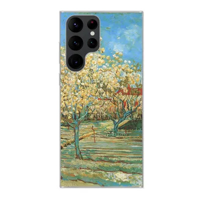 Produktbild von MuchoWow® Handyhülle Schutzhülle Hülle für Samsung Galaxy S22 Ultra Blühender Obstgarten - Vincent van Gogh Silikon Softcase Handy Hülle - Abbildung