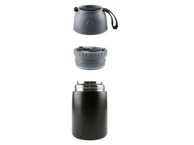 Produktbild von Livarno home Isolier-Lunchbehälter Lunchbox auslaufsicherer Speisebehälter Essenbox, grau,
