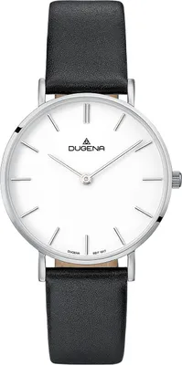 Produktbild von Dugena Damen-Armbanduhr 4460744, Quarz, Edelstahl, Lederband, 3 bar