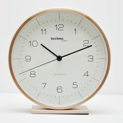 Obrázok produktu pre Technoline 4029665012360, Tabuľka, Quartzové hodiny, Kolo, Biela, Ružové zlato, Analóg, 149 mm