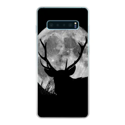 Produktbild von MuchoWow® Handyhülle Schutzhülle Hülle für Samsung Galaxy S10 Lite Hirsch - Mond - Nacht Silikon Softcase Handy Hülle - Schutz