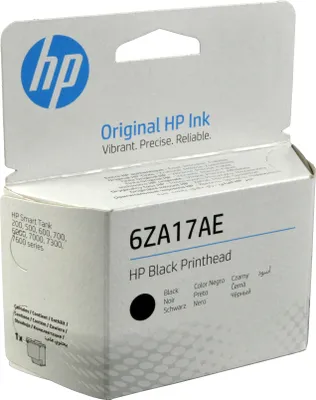 Produktbild von HP 6ZA17AE Schwarz Druckkopf, HP GT Druckköpfe funktionieren in Kombination mit: HP Smart Tank 5002, 5100, 555, 559, 570, 580,..., Thermal Inkjet, Schwarz, Malaysia, 113 mm, 37 mm