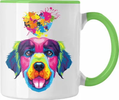 Produktbild von Trendation - Golden Retriever Herz Farbe Besitzer Tasse Geschenk Lustiger Spruch Geschenkidee Golden Retriever Liebhaber (Grün)